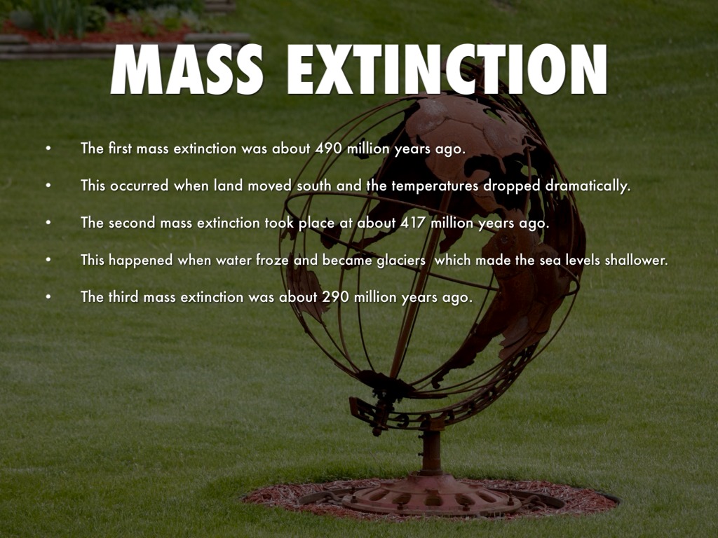 mass extinction The planet is undergoing what scientists call a mass extinction, mostly due to human activity, unlike the other major wipeouts that have occurred over the past half-billion years most scientists agree that a mass extinction event is underway with the earth's wildlife disappearing at an alarming rate, mainly due to human activity. mass extinction The planet is undergoing what scientists call a mass extinction, mostly due to human activity, unlike the other major wipeouts that have occurred over the past half-billion years most scientists agree that a mass extinction event is underway with the earth's wildlife disappearing at an alarming rate, mainly due to human activity.