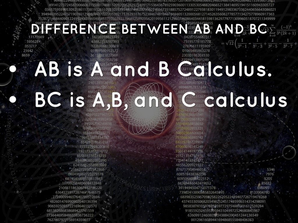 difference between ab and bc calculus