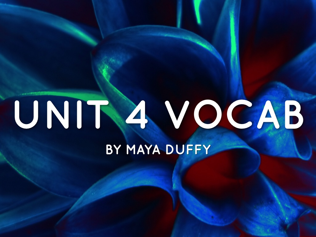 Unit 4 Vocabulary