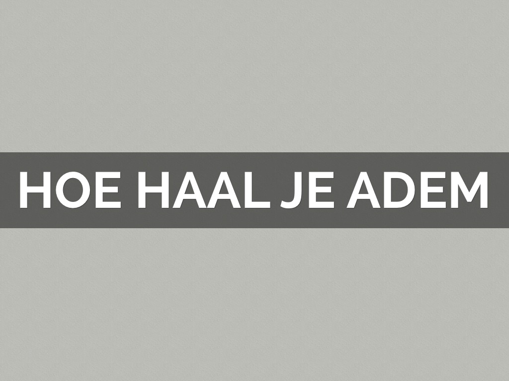 Hoe Haal Je Adem by renske99