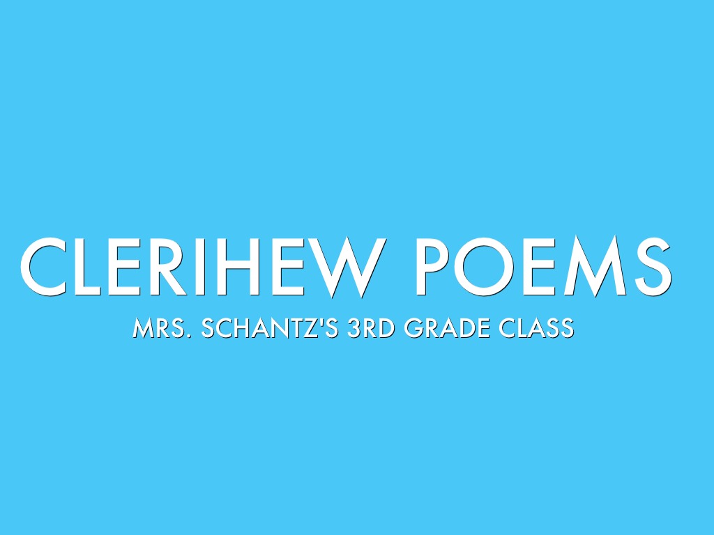 Clerihew Poems 