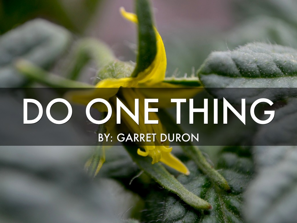 Do One Thing Project