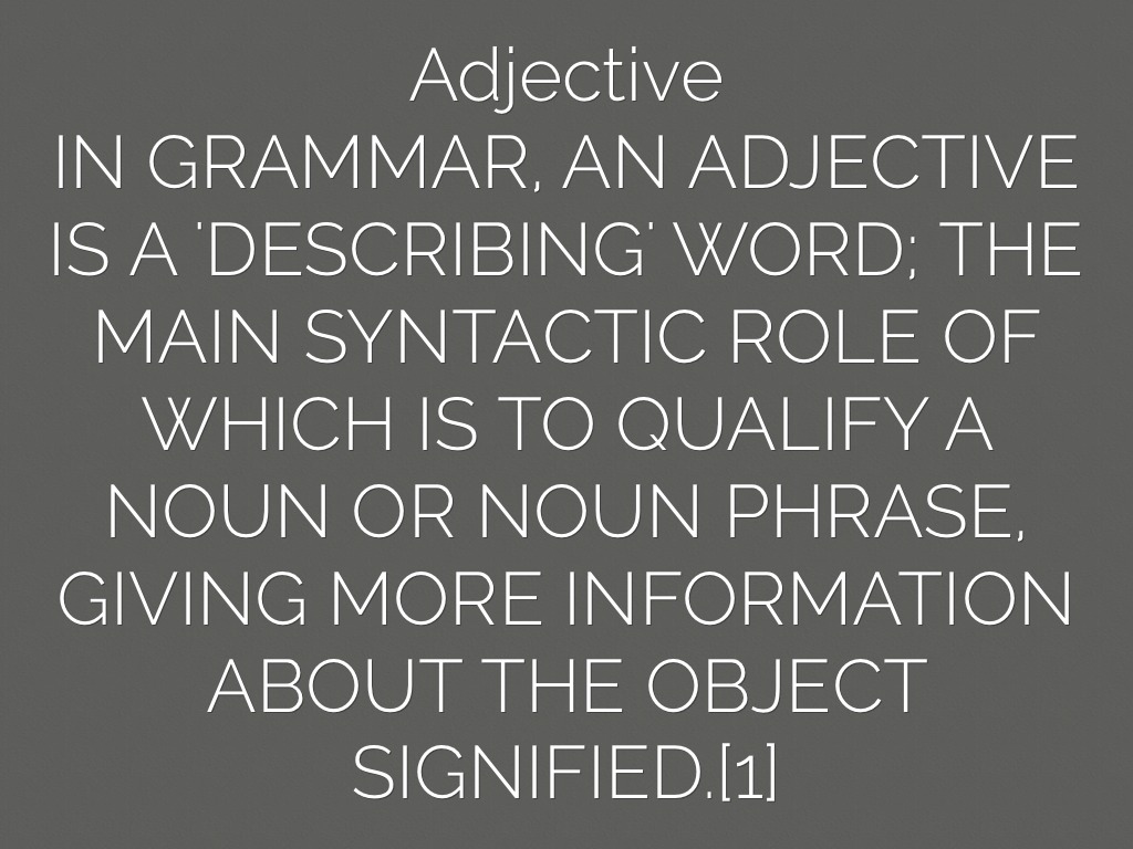 Adjective