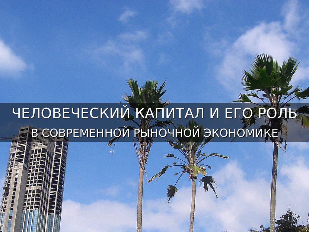 Человеческий капитал и его роль