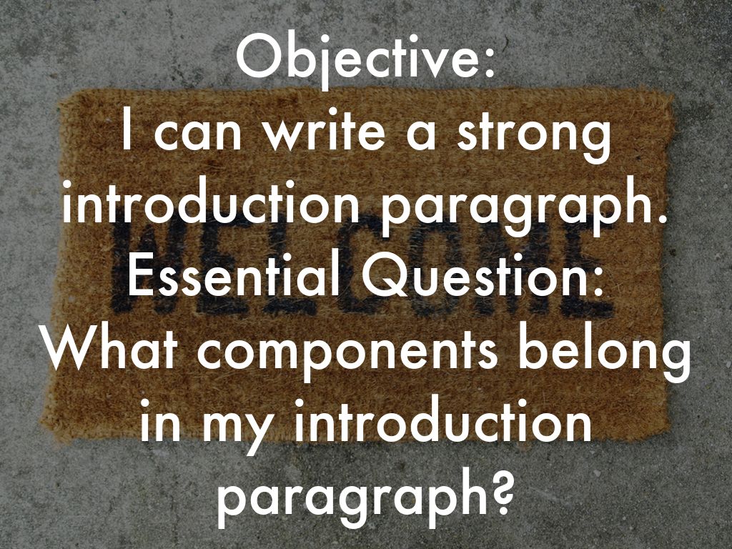 introduction paragraph