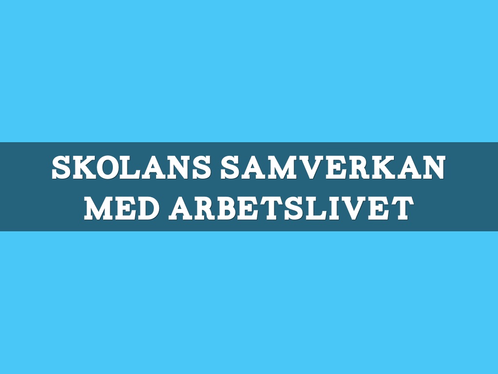 Samverkan med arbetsliv