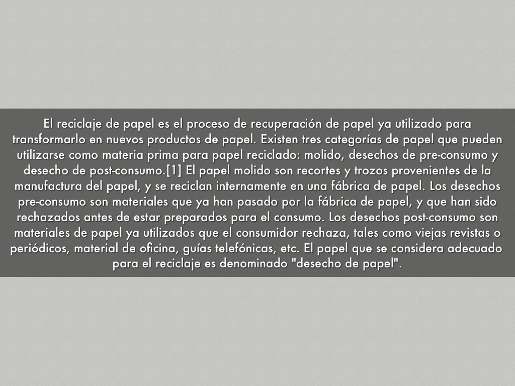 Reciclado Del Papel