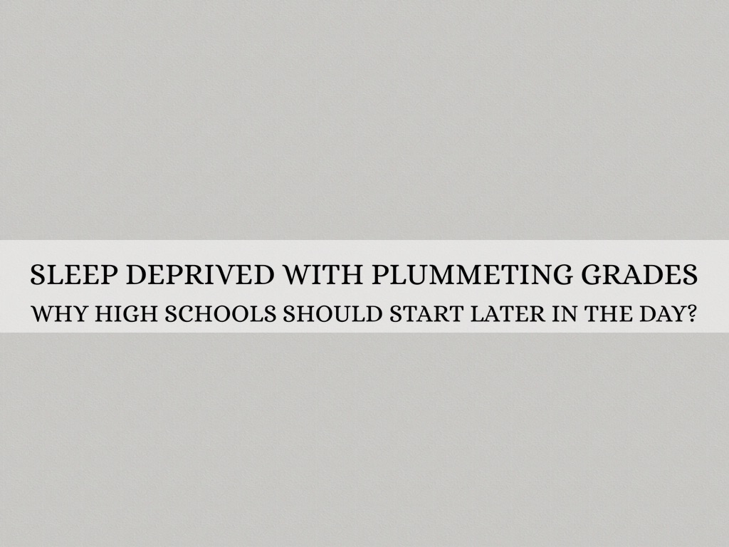 Sleep Deprived With Plummeting Grades