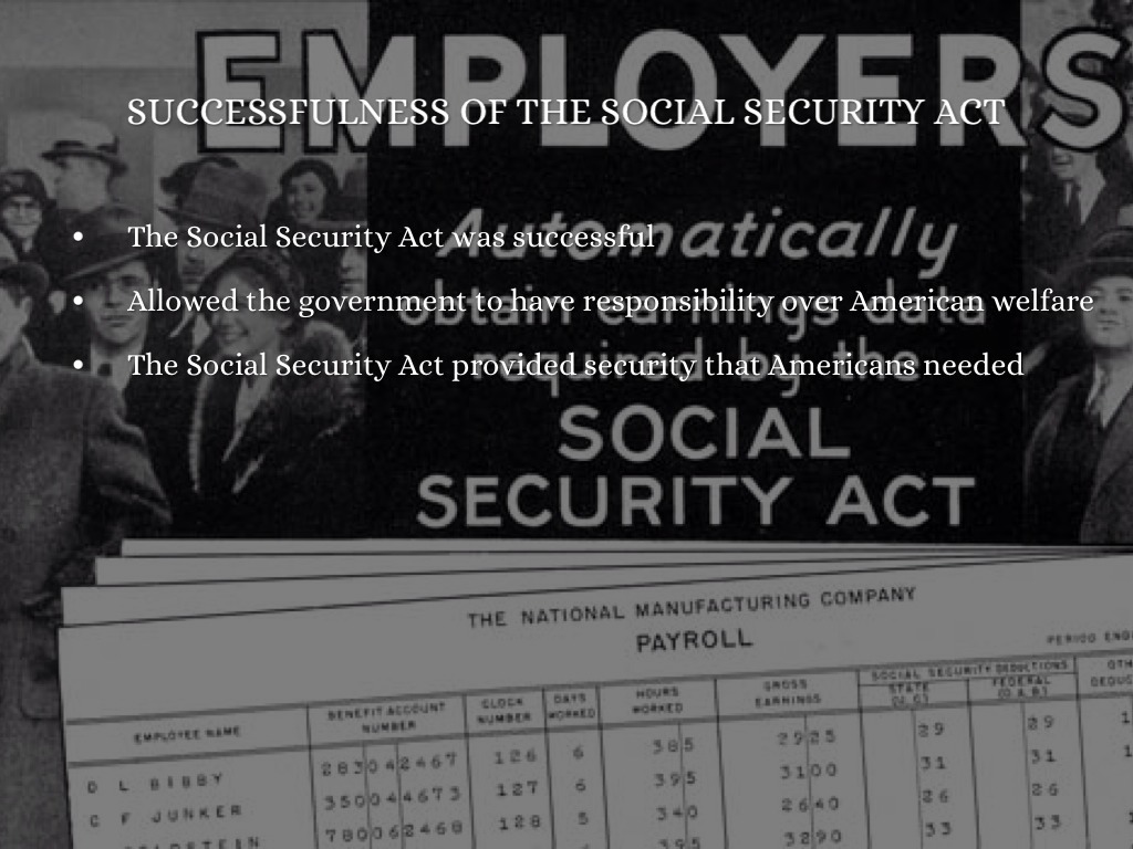 why was the social security act created