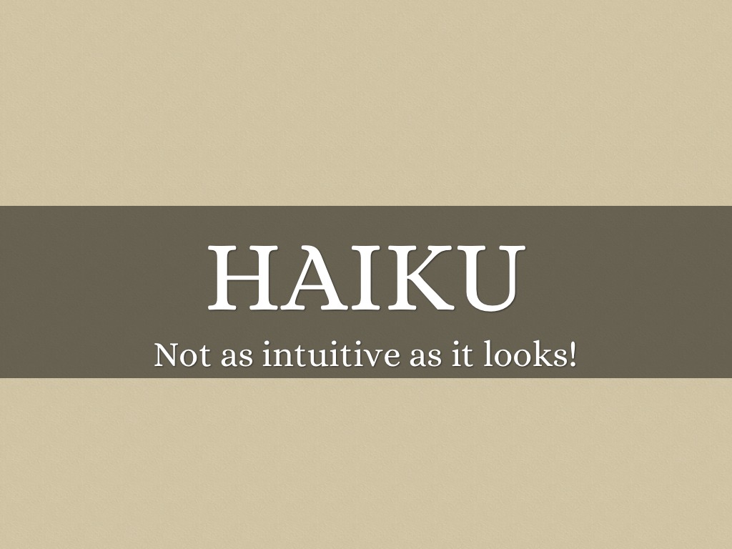 Learning Haiku