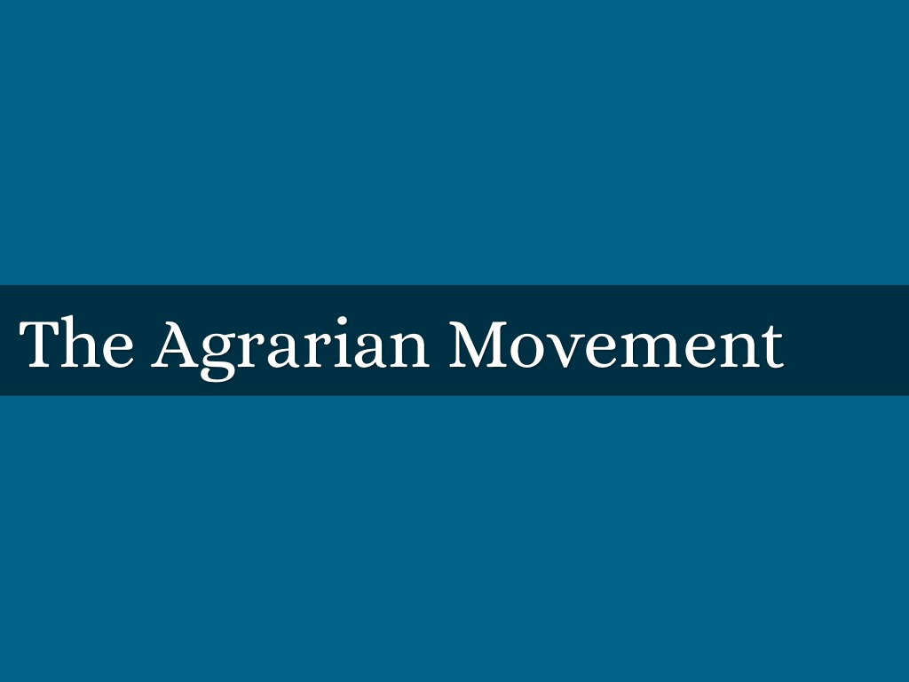 Agrarian Movement 