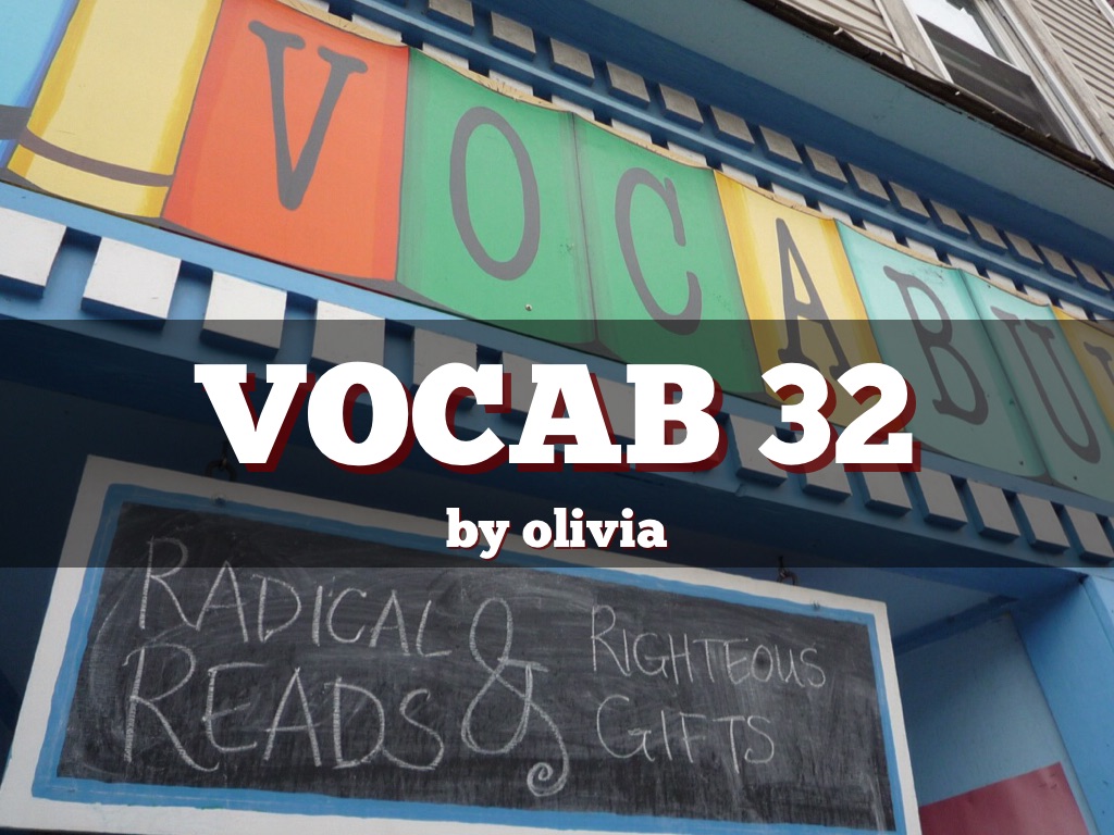 Vocabulary 32