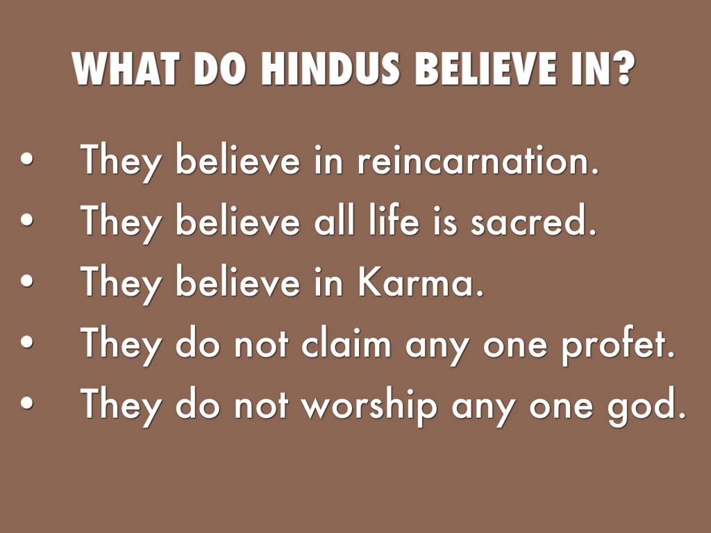 What Did Hinduism Believe In