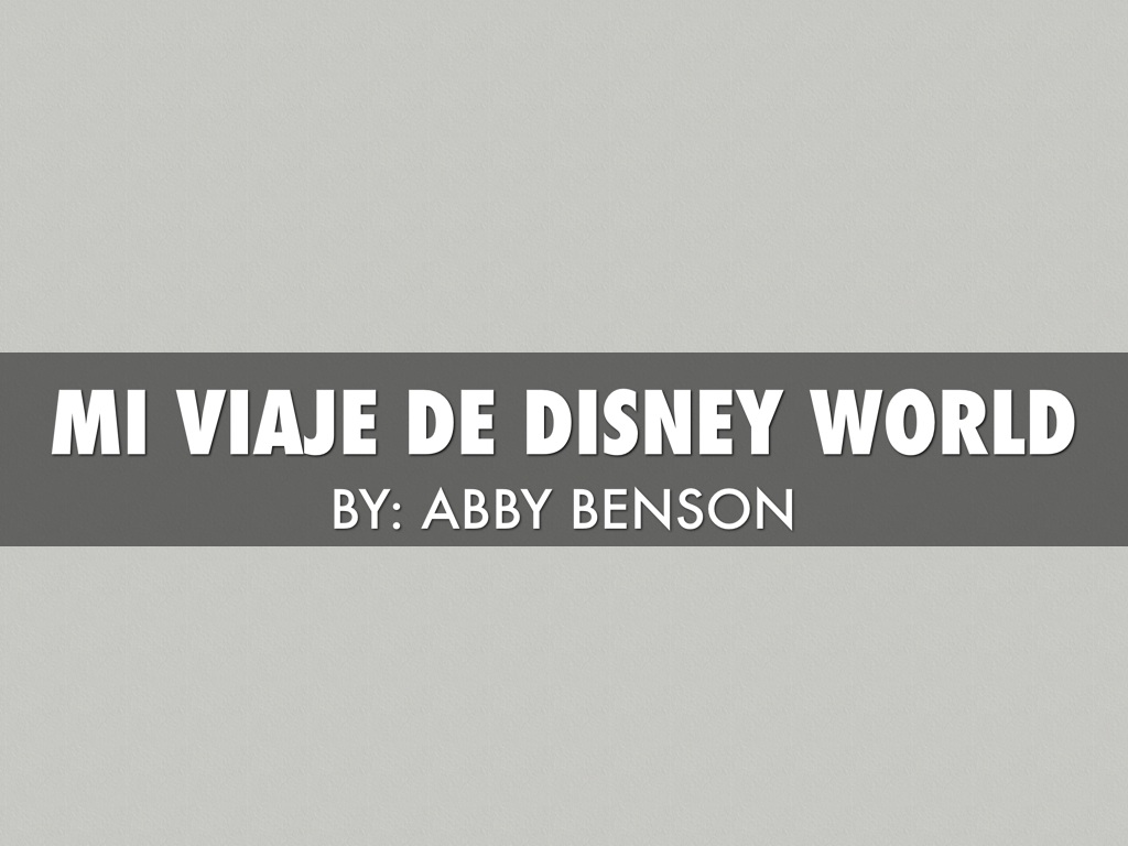 Mi Viaje De Disney World
