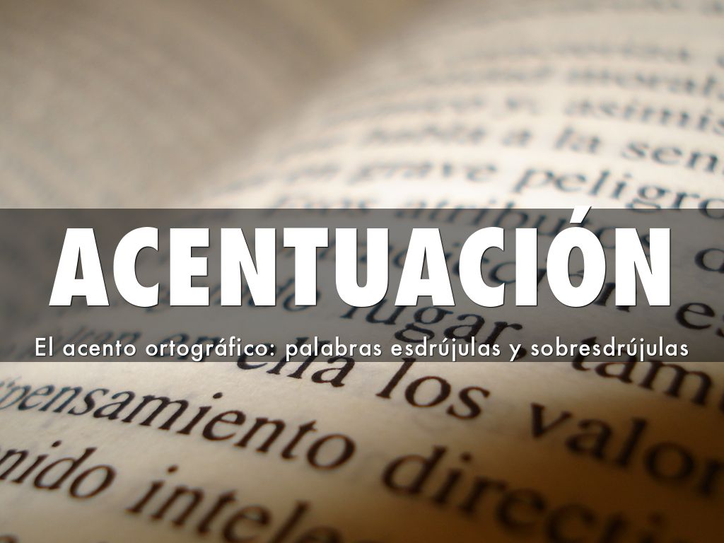 ACENTUACIÓN
