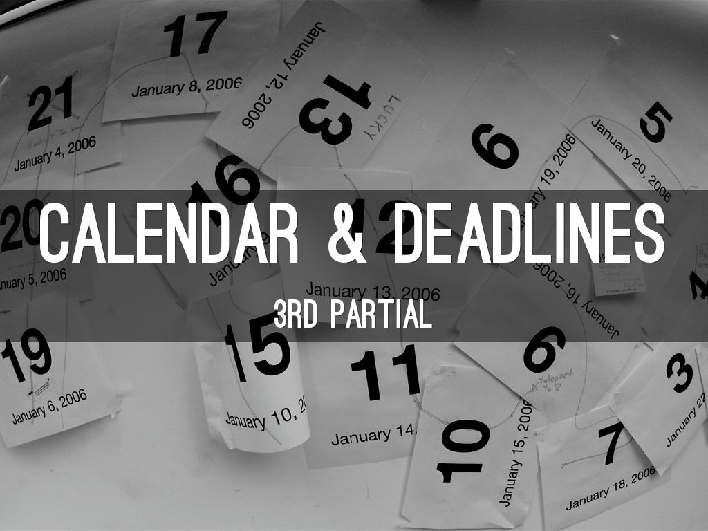 Calendar & Deadlines