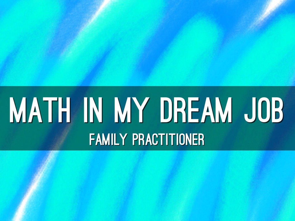 Math in My Dream Job