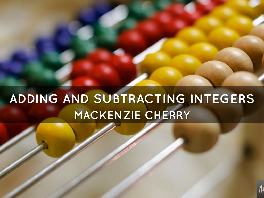 Adding And Subtracting Integers