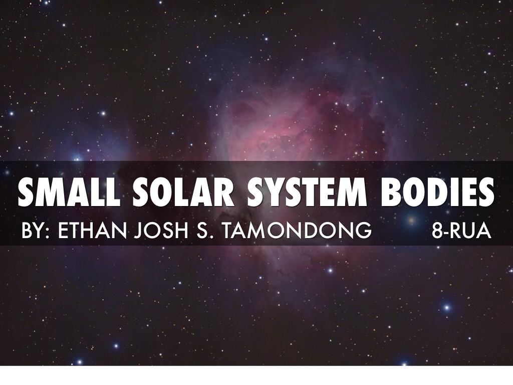 Small Solar System Bodies