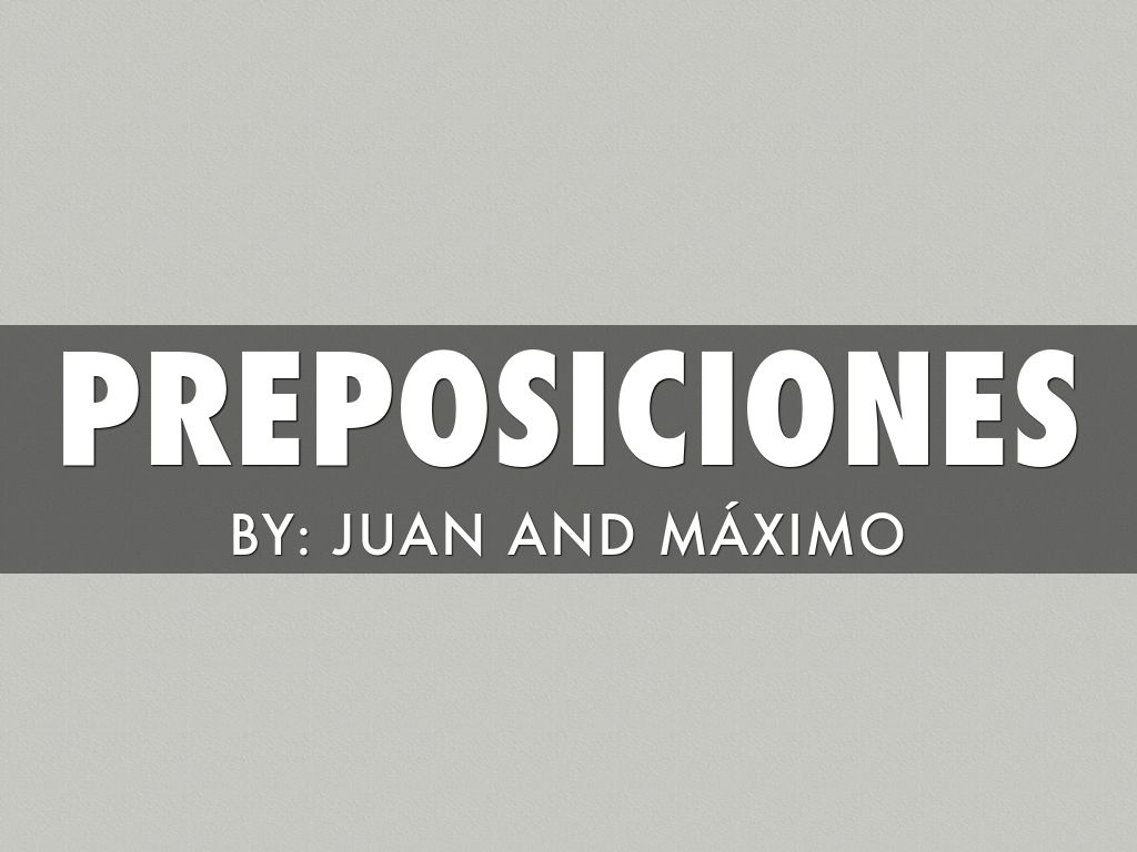 Preposiciones 