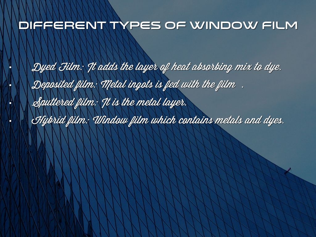 Different Types of window Film by iman.razak36