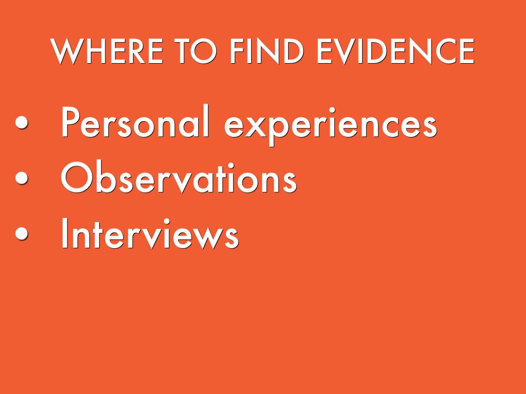 4 types of evidence in writing picture