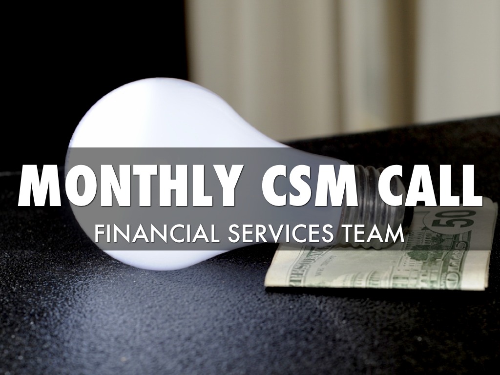MONTHLY CSM CAM