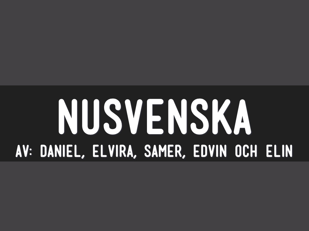 Nusvenska 