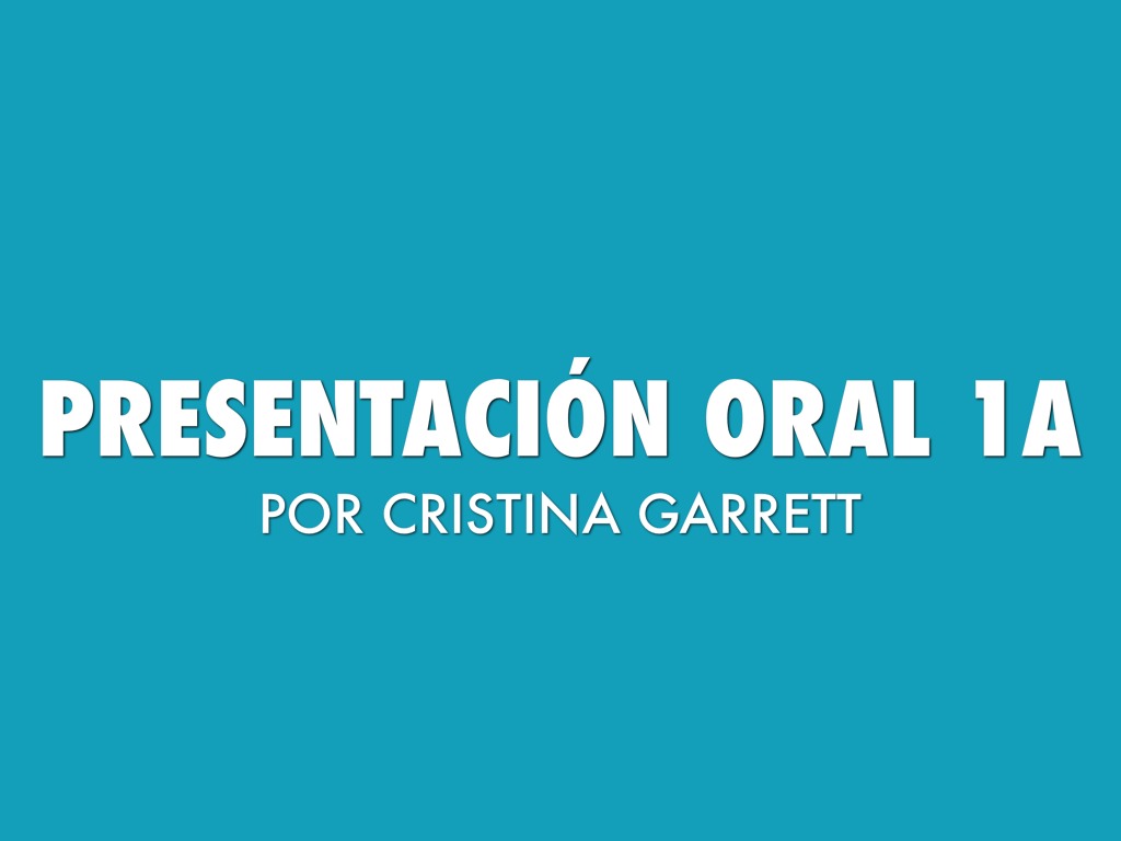 Presenación Oral 1A        