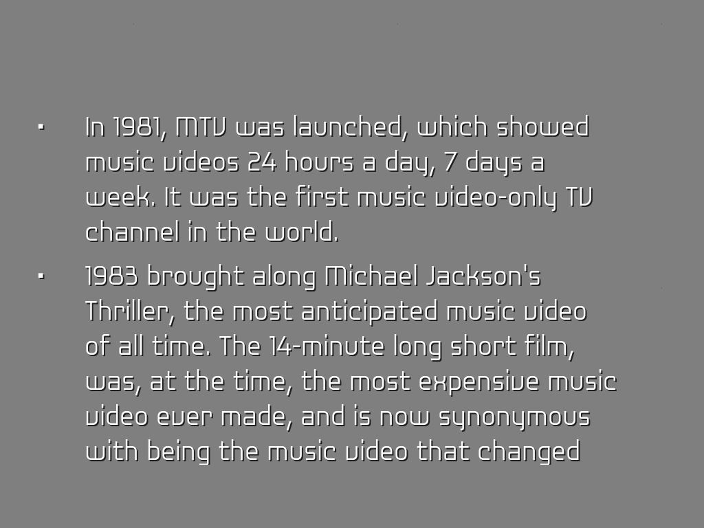 R21 HISTORY OF THE MUSIC VIDEO. by darren_sims1