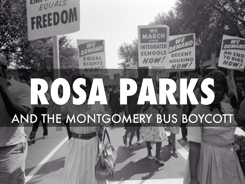 rosa parks bus boycott signs