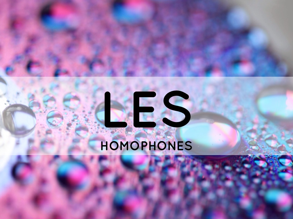Les Homophones