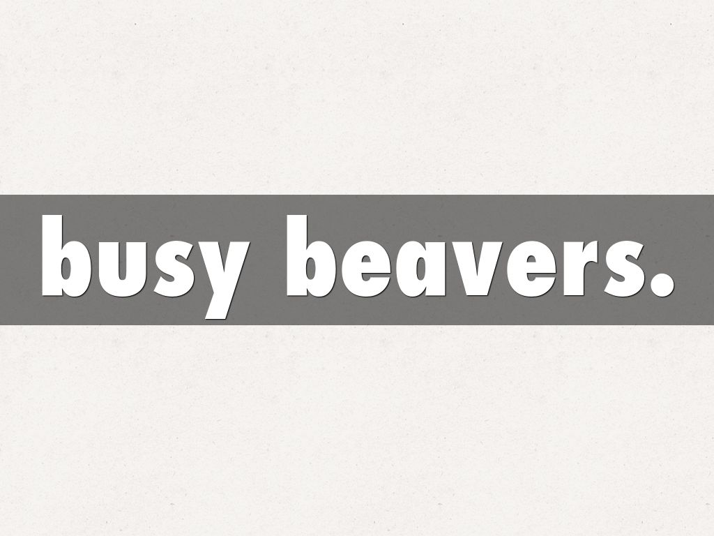 busy beavers.