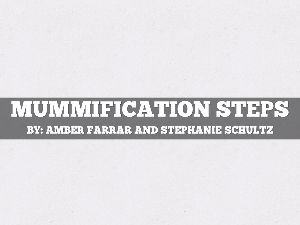 Copy of MUMMIFICATION steps