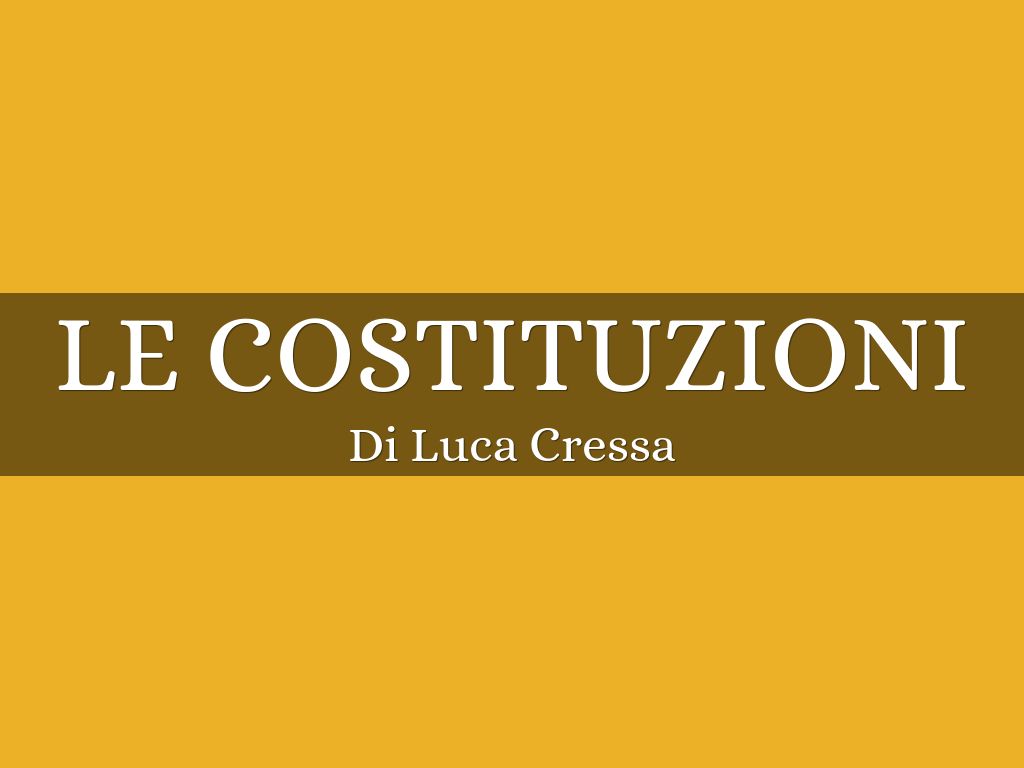 Le Costituzioni
