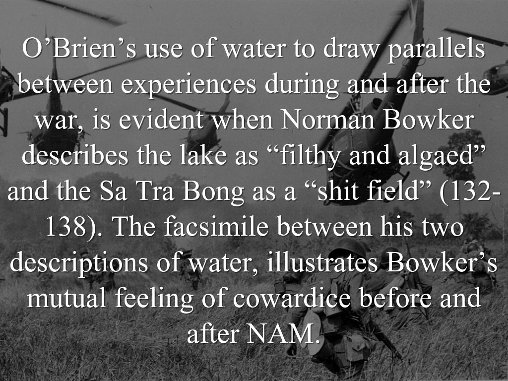 O’Brien’s use of water to draw parallels between