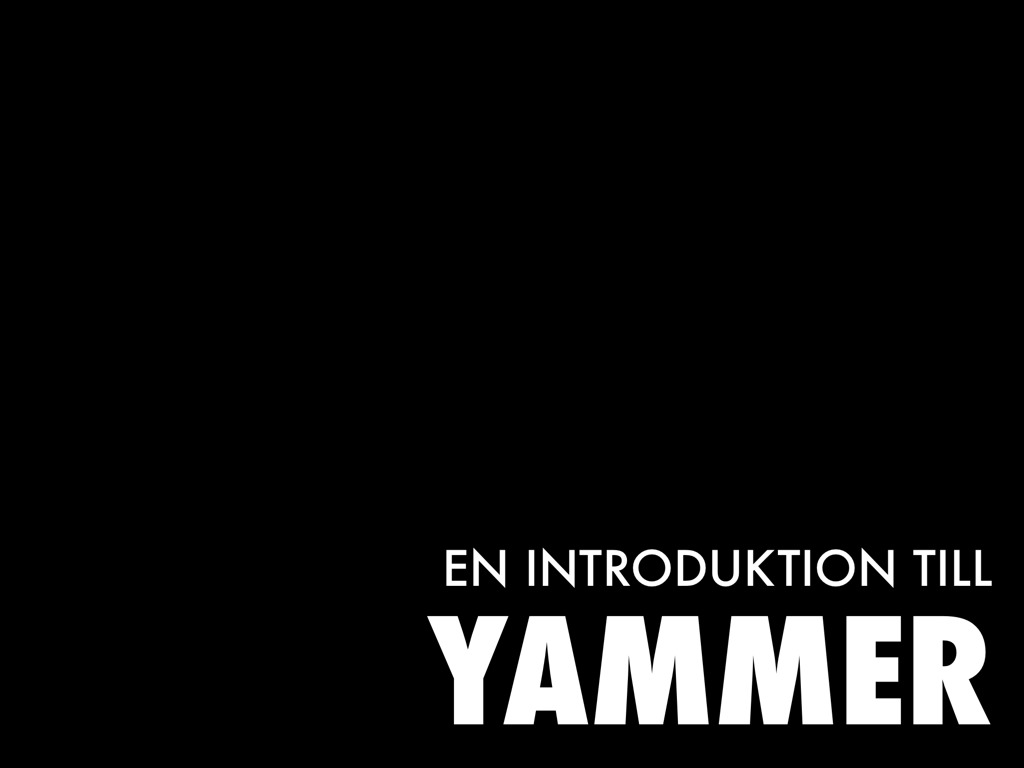 En introduktion till Yammer