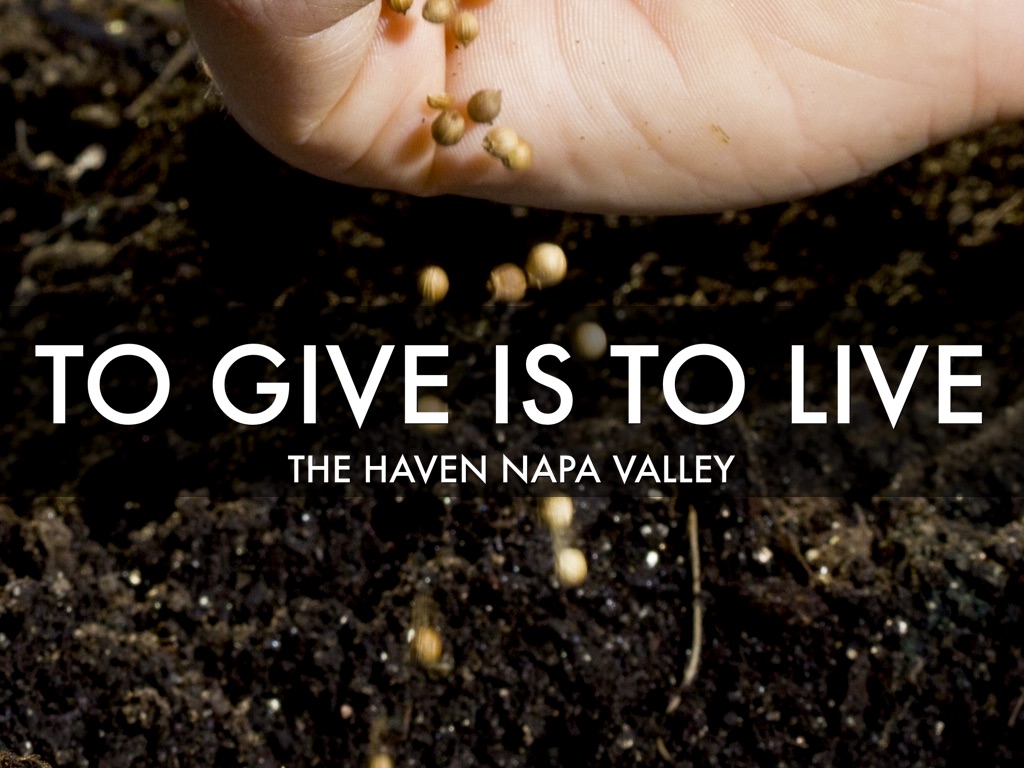 To Give Is To Live