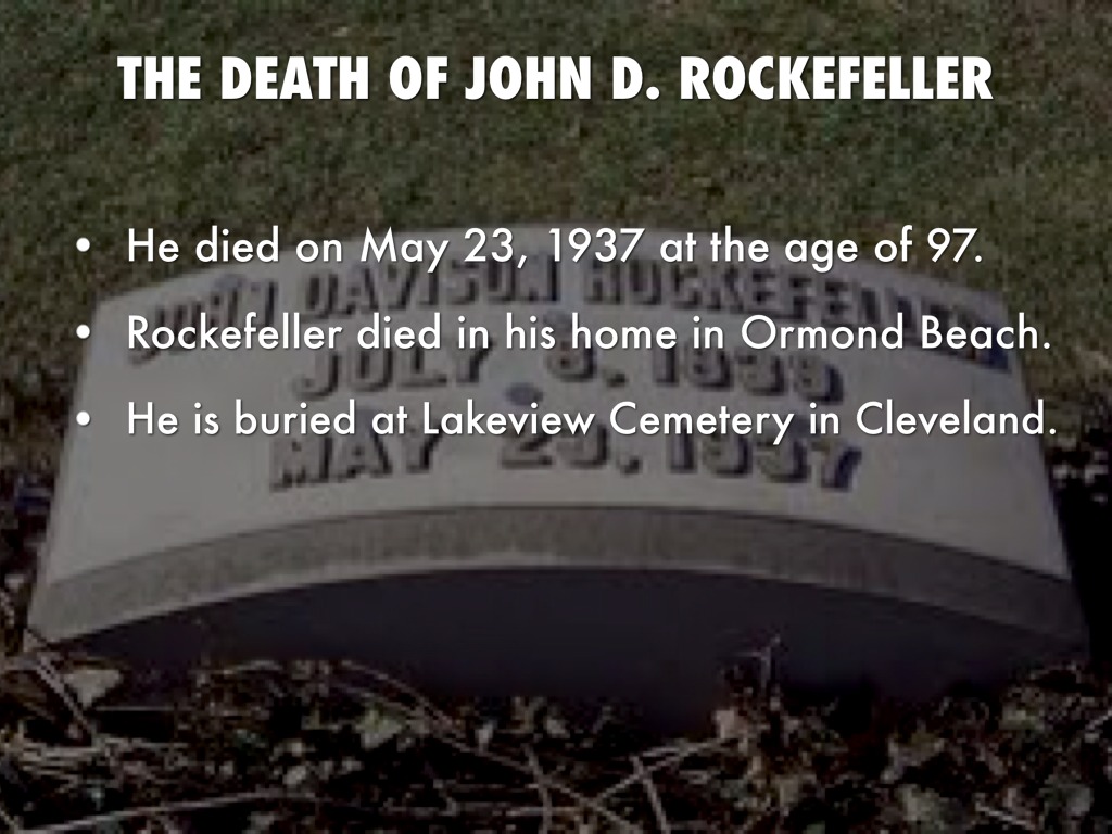 Image result for the death of john d rockefeller