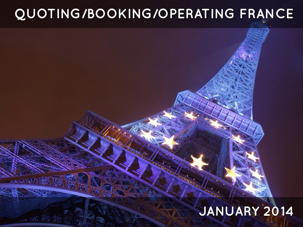 BOOKING/QUOTING FRANCE