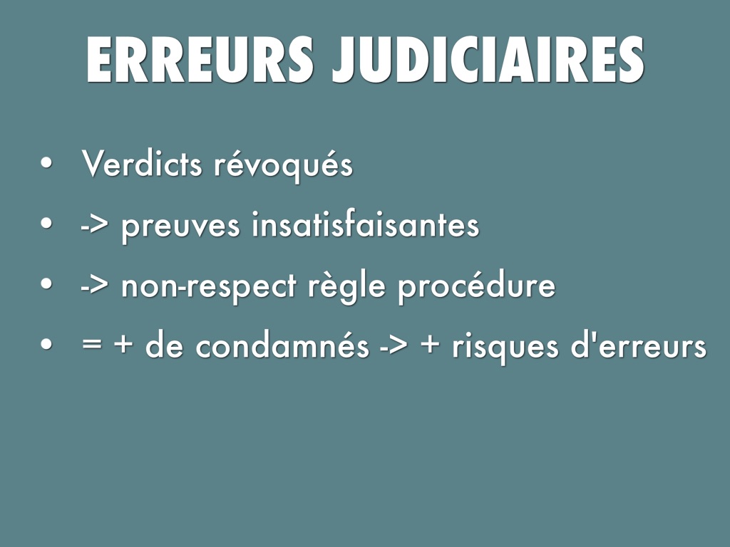 Erreurs Judiciaires Image Page De Garde www.haikudeck.com