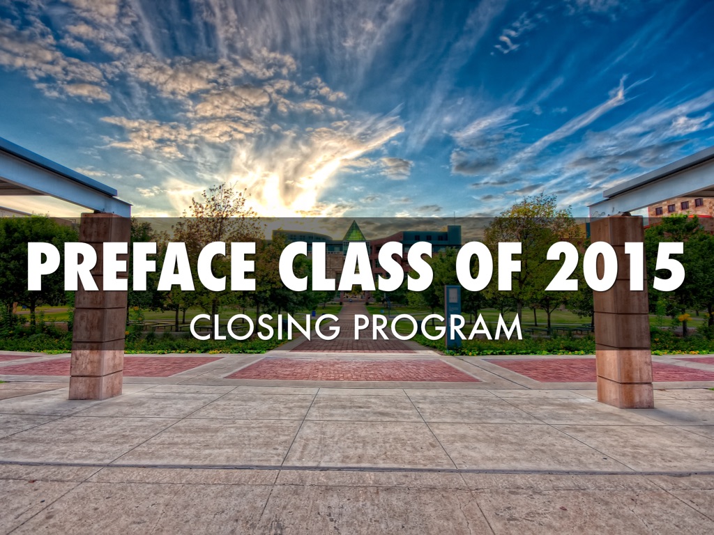 PREFACE 2015 Closing