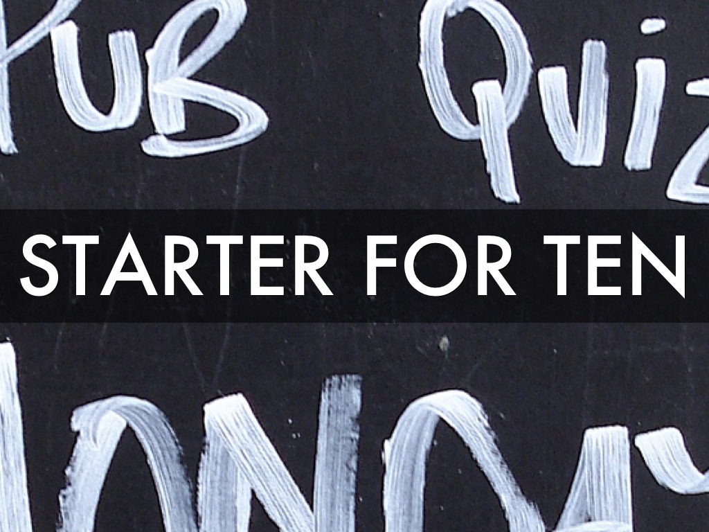 Starter For Ten by Dominic Bristow