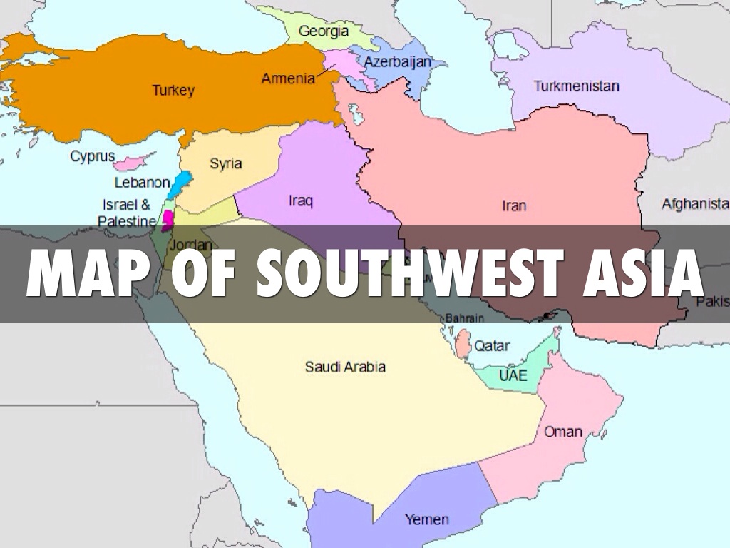 southwestern asia blank map