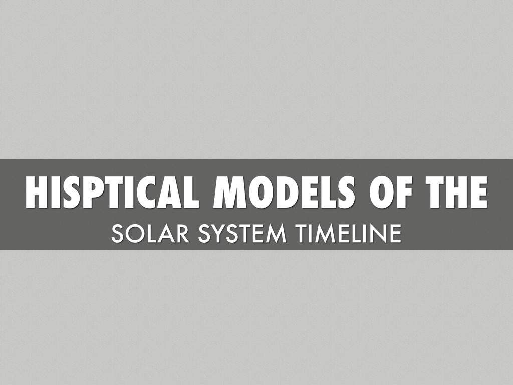 Historical Models Of The Solar System