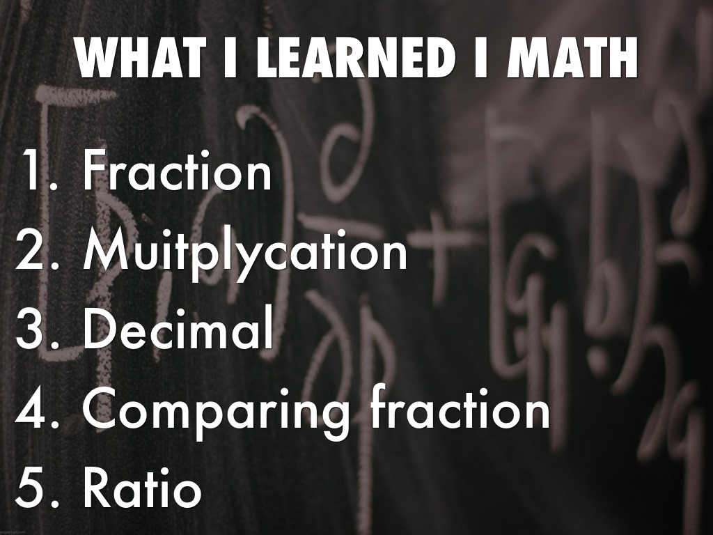 What I Learned In Math by Anthony Jackson