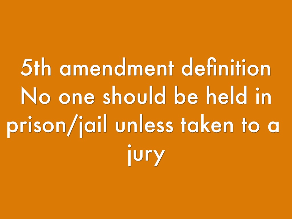 5th Amendment Definition Examples And Forms