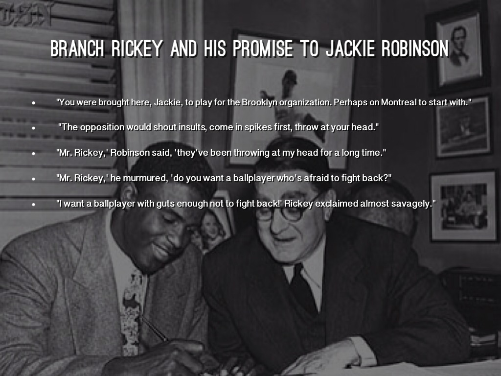 jackie robinson and branch rickey