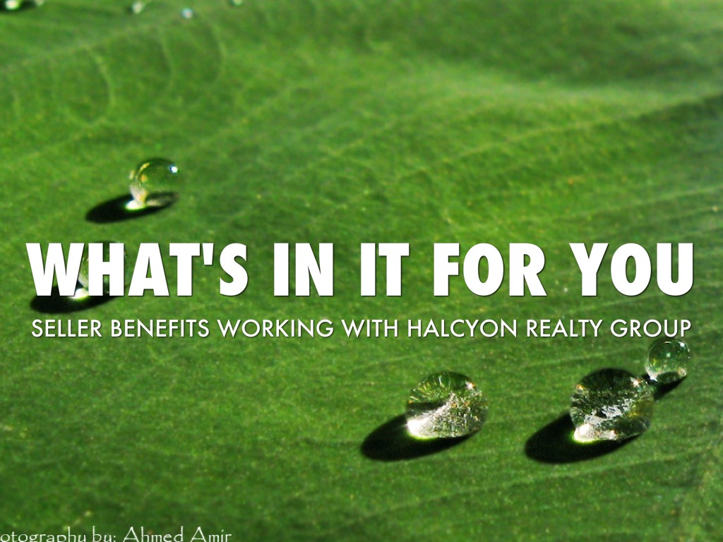 Seller Benefits - Halcyon Realty Group