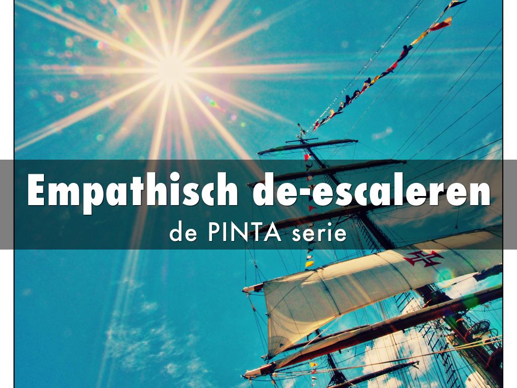 de PINTA serie, interventies bij het empatisch de-escaleren